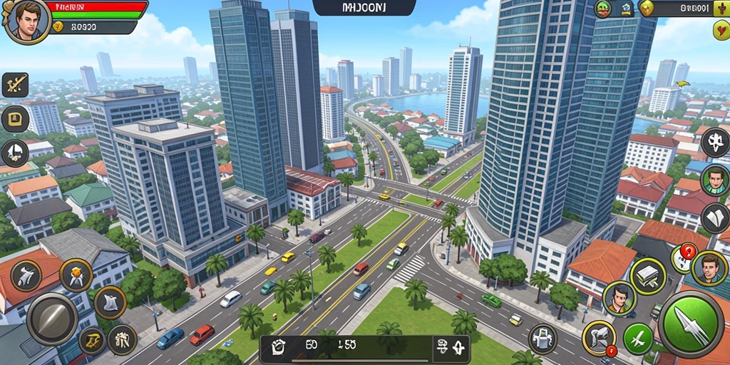 Screenshot menunjukkan level pertama RAHAYU88 yang penuh warna.